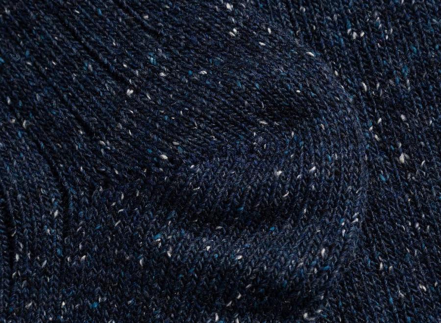 Norse Projects Bykle Neps Rib Sock Dark Navy N82-0778-7004 - Norse Projects