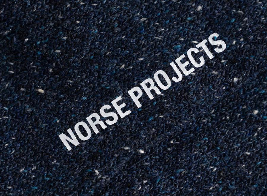 Norse Projects Bykle Neps Rib Sock Dark Navy N82-0778-7004 - Norse Projects