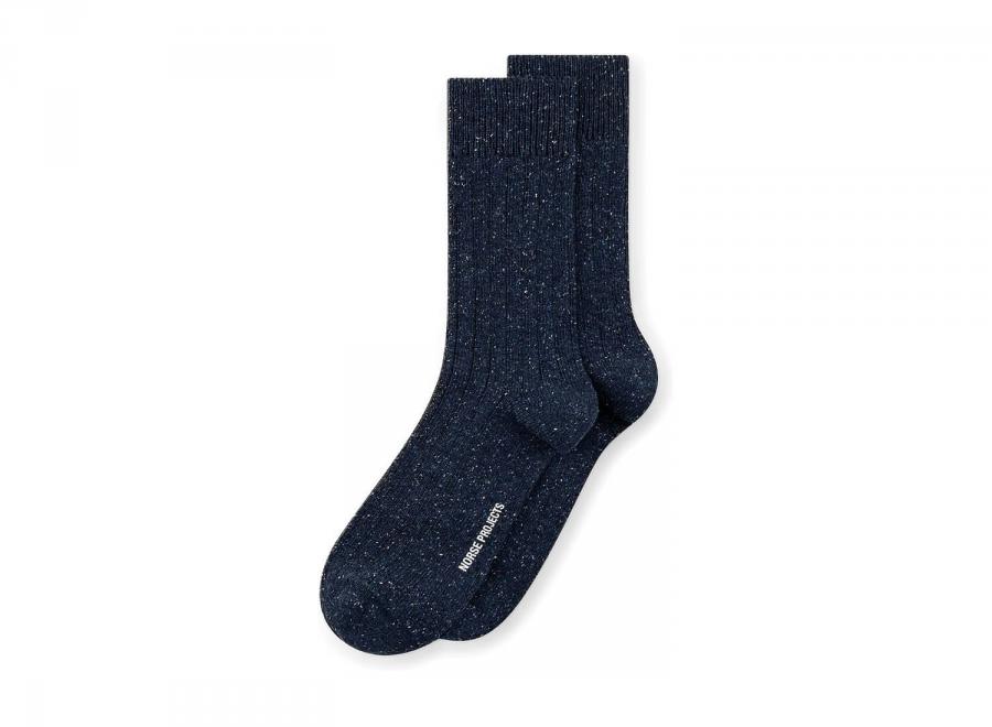 Norse Projects Bykle Neps Rib Sock Dark Navy N82-0778-7004 - Norse Projects