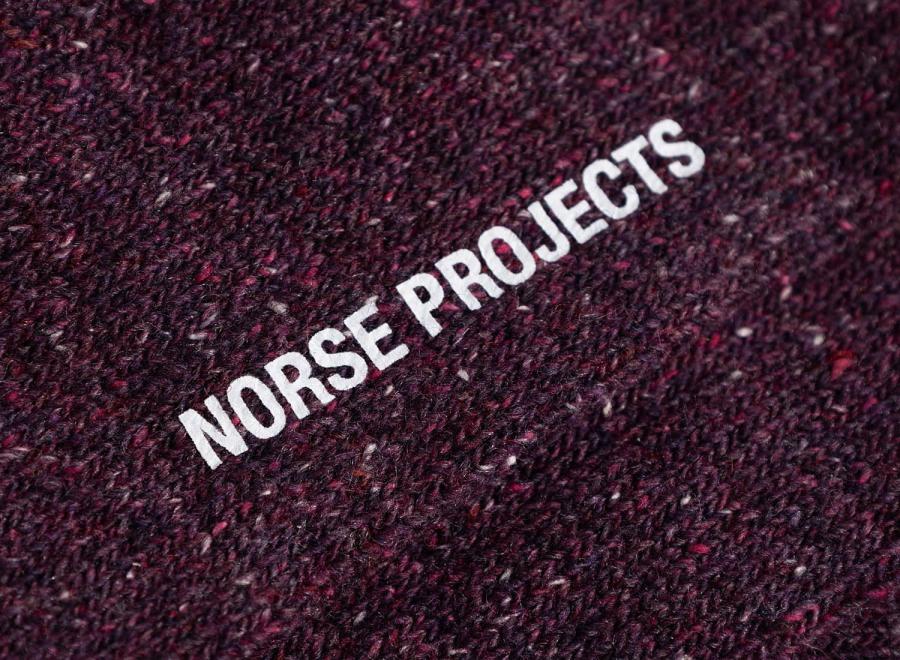 Norse Projects Bykle Neps Rib Sock Darkest Purple N82-0778-6025 - Norse Projects