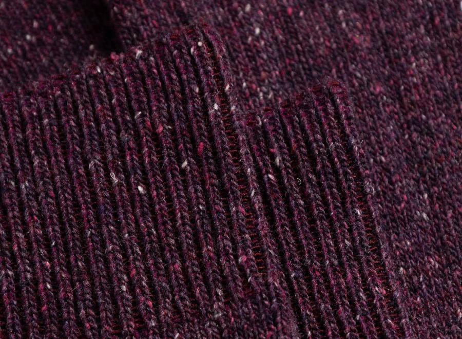 Norse Projects Bykle Neps Rib Sock Darkest Purple N82-0778-6025 - Norse Projects