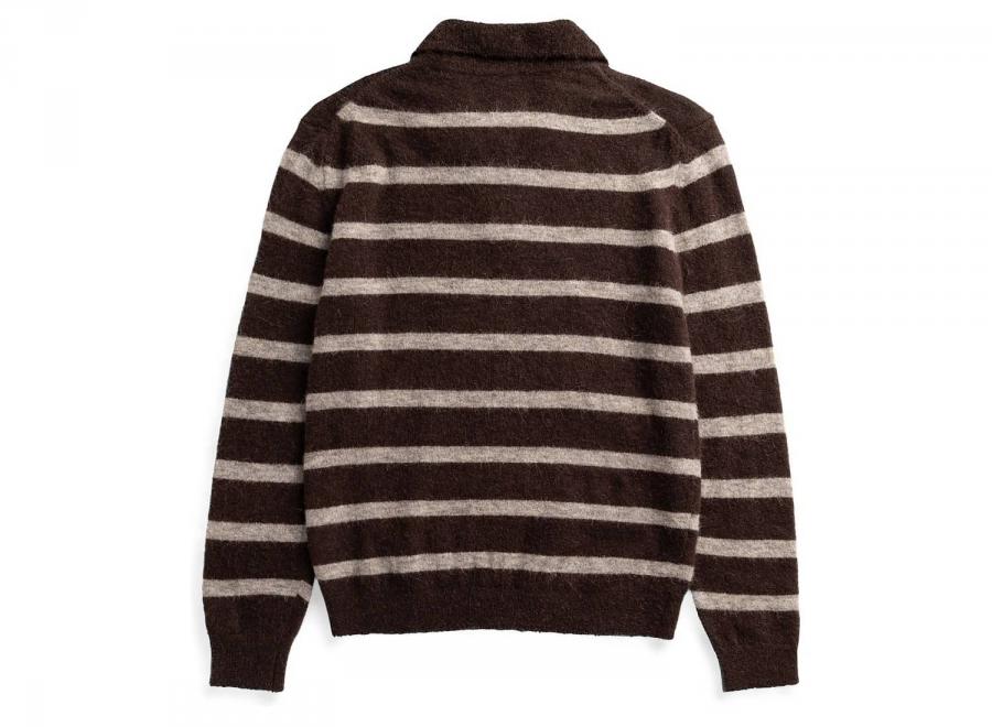Norse Projects Gudme Baby Stripe Polo Delicioso Brown N45-0687-2090 - Norse Projects