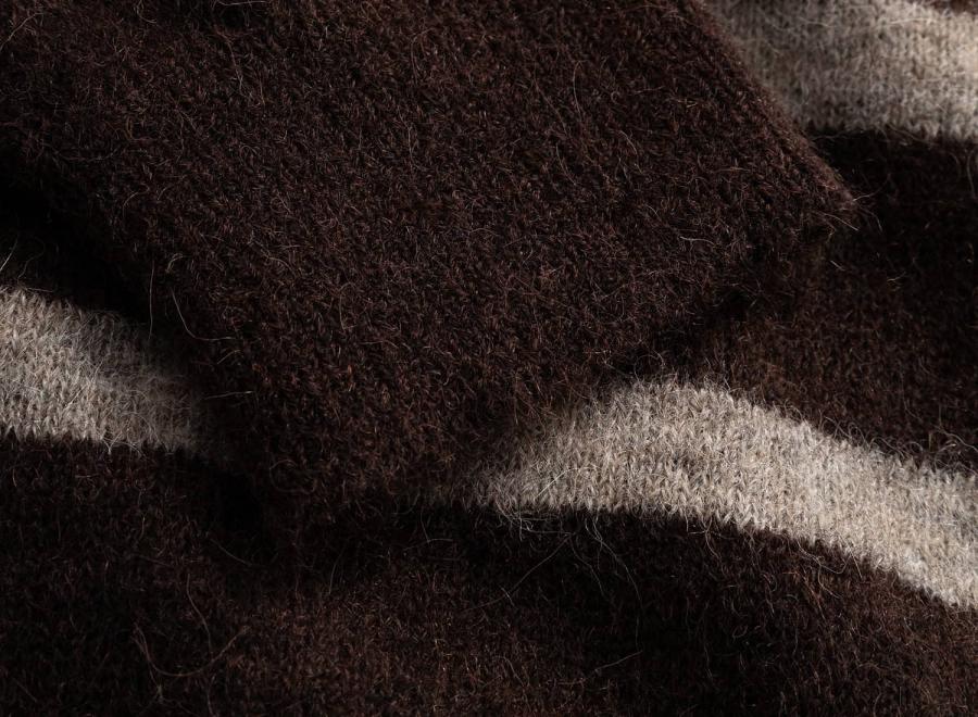 Norse Projects Gudme Baby Stripe Polo Delicioso Brown N45-0687-2090 - Norse Projects