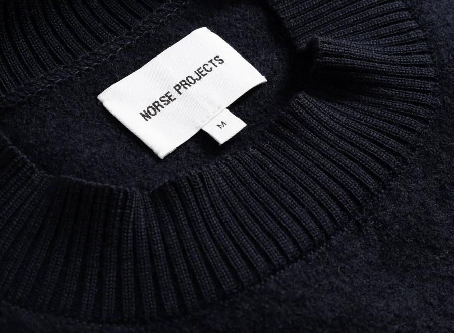 Norse Projects Kragholm Boiled Crewneck Dark Navy N45-0679-7004 - Norse Projects