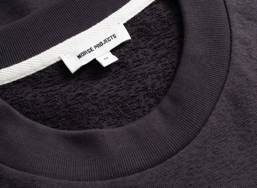 Norse Projects Kulhuse Relaxed Jersey Sweatshirt Darkest Purple N20-1404-6025 - Norse Projects