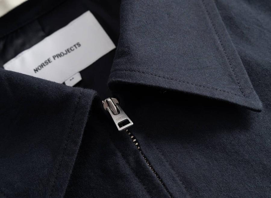 Norse Projects Stensholt Buff Cotton Blouson Dark Navy N55-0684-7004 - Norse Projects