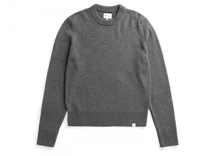 Norse Projects Stensmark Merino Lambswool Sweater Grey Melange N45-0700-1500 - Norse Projects