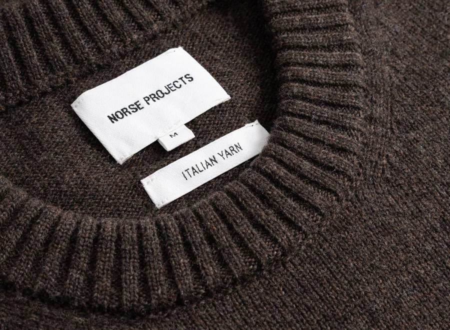 Norse Projects Stensmark Merino Lambswool Sweater Heathland Brown N45-0700-2040 - Norse Projects