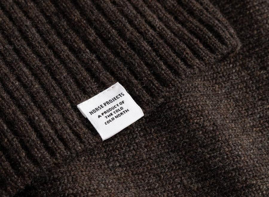 Norse Projects Stensmark Merino Lambswool Sweater Heathland Brown N45-0700-2040 - Norse Projects