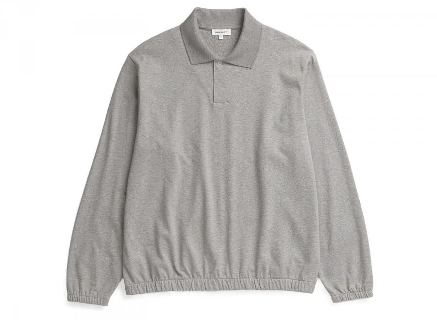 Norse Projects Sylane Relaxed Jersey Polo Grey Melange N20-1399-1500 - Norse Projects