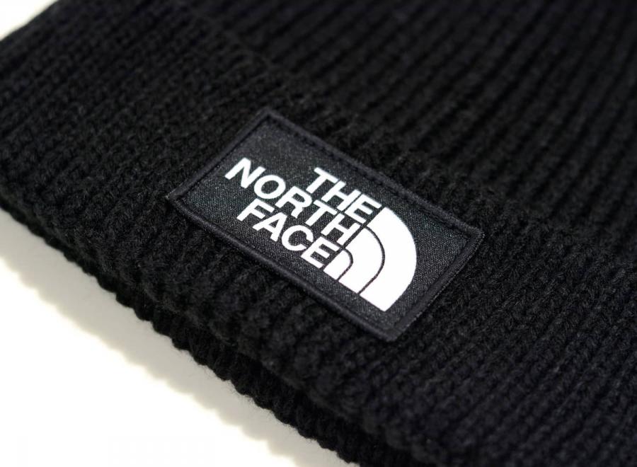 The North Face Logo Box Cuff Beanie Black - The North Face