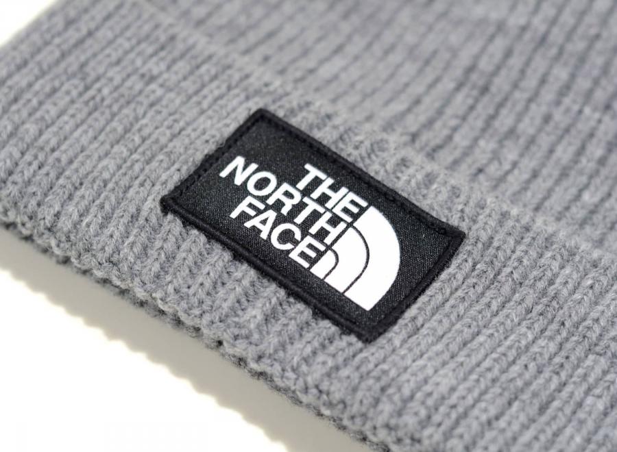 The North Face Logo Box Cuff Beanie Grey - The North Face