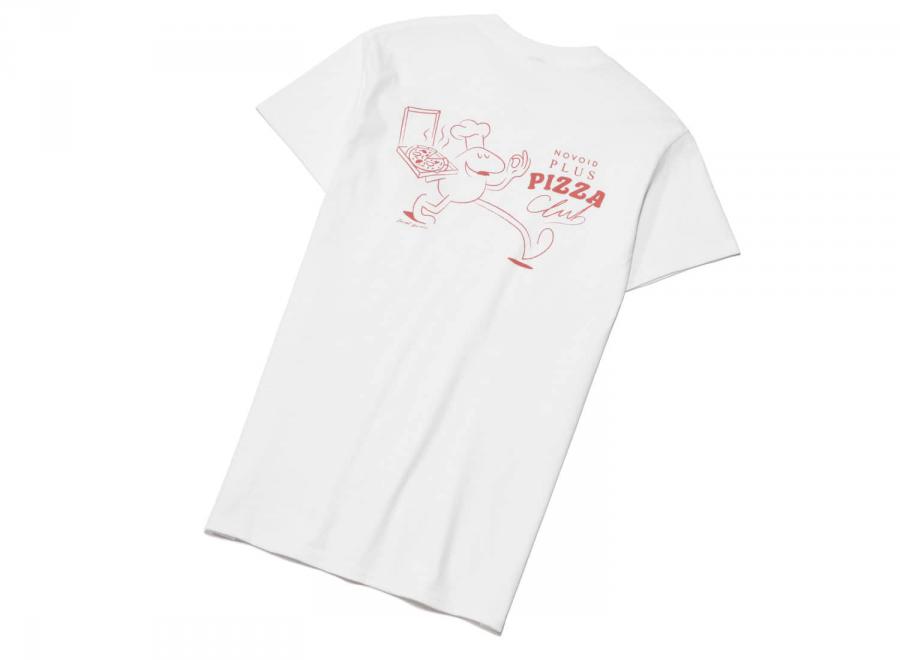 Novoid Plus Pizza Club Tee White Red - Novoid Plus