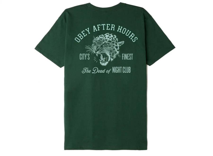 Obey After Hours Classic Tshirt Forest Green - Obey