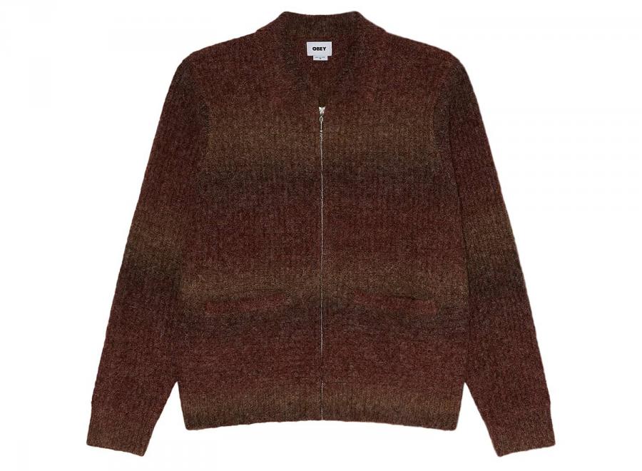 Obey Anton Gradient Cardigan Brown Multi 151010054BWM - Obey