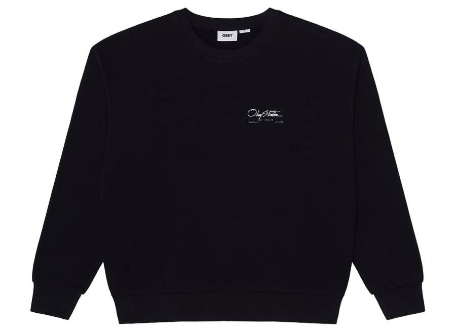 Obey Autograph Crew Black 111600104BLK - Obey