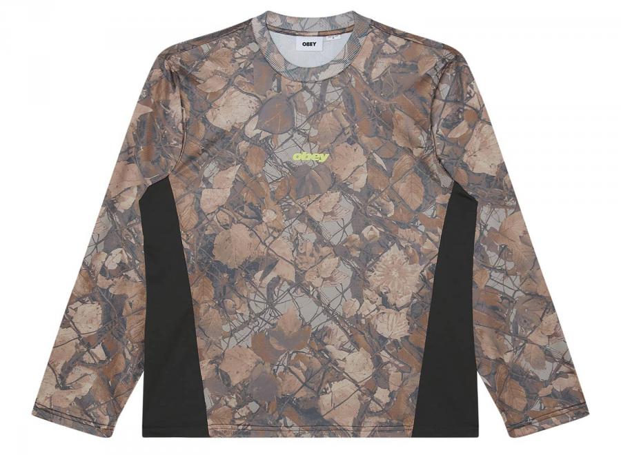 Obey Basecamp Knit Ls Shirt Fence Camo Multi 131030151FNC - Obey