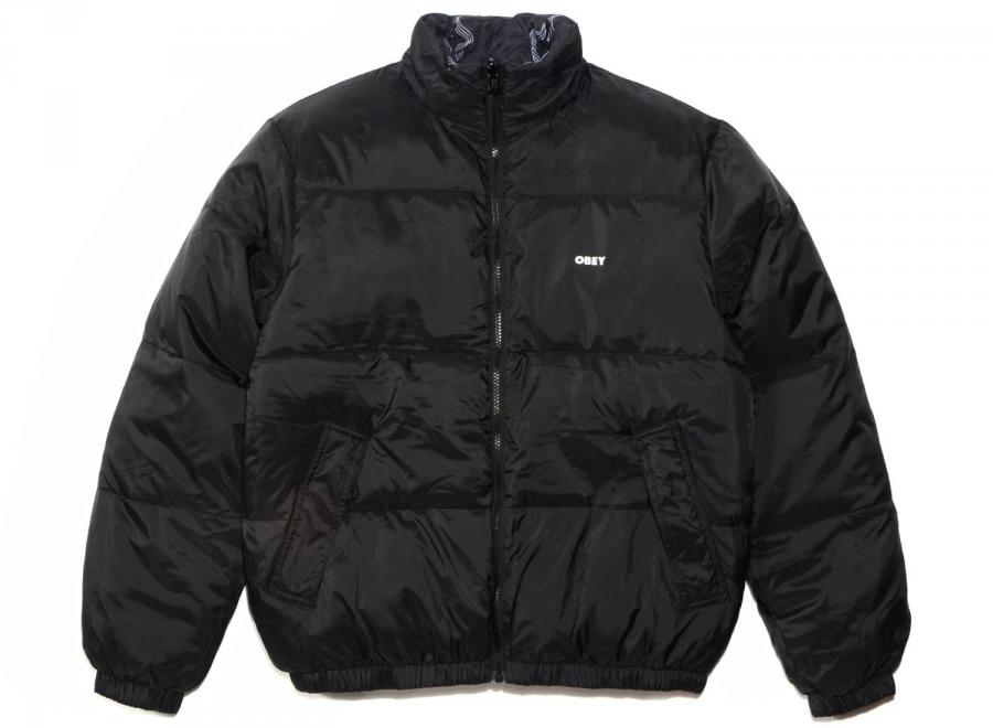 Obey Benny Puffer Jacket Black - Obey