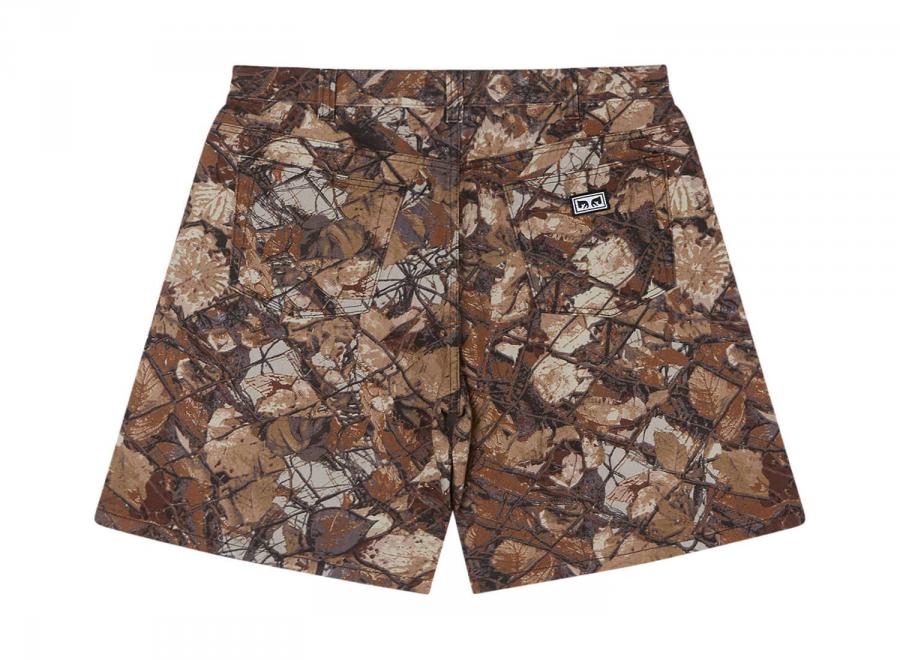 Obey Bigwig Baggy Denim Short Fence Camo 172100107 - Obey
