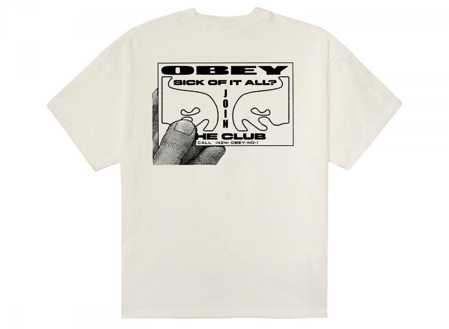 Obey Club Tee Vintage White 168024323 - Obey