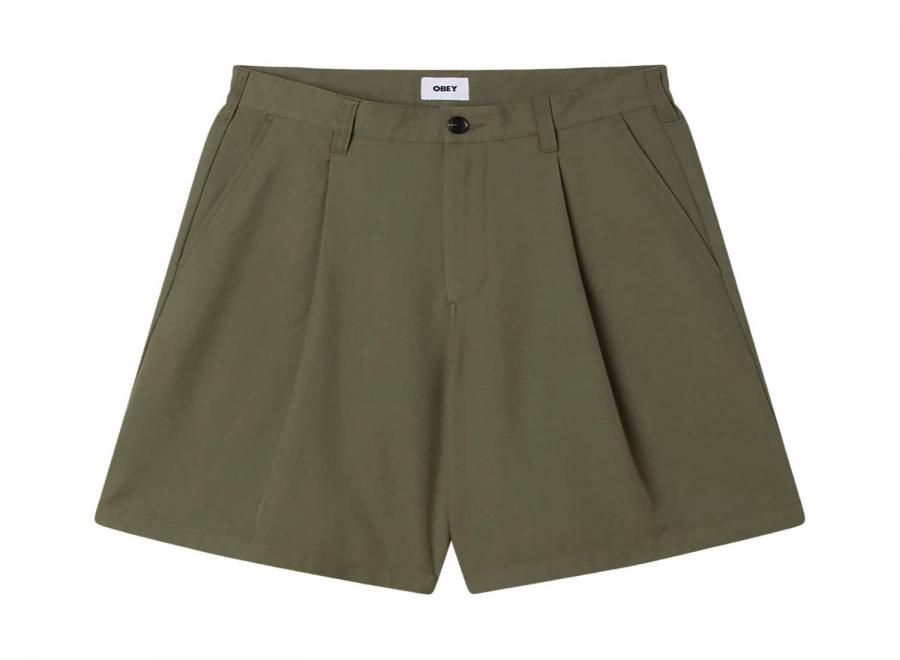 Obey Dean Pleated Short Tea Leaf 172100101 - Obey
