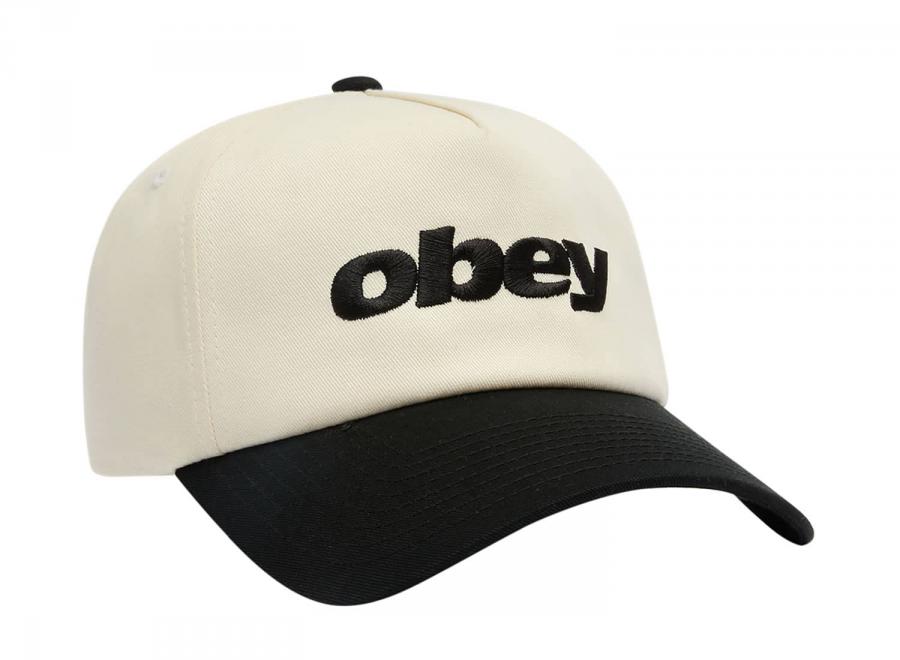 Obey Delta 5 Panel Snapback Black Multi 100490146 - Obey