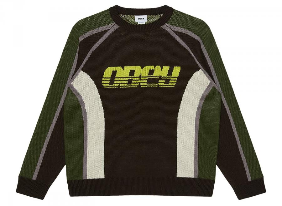Obey Estadio Sweater Brown Multi 151000129BWM - Obey