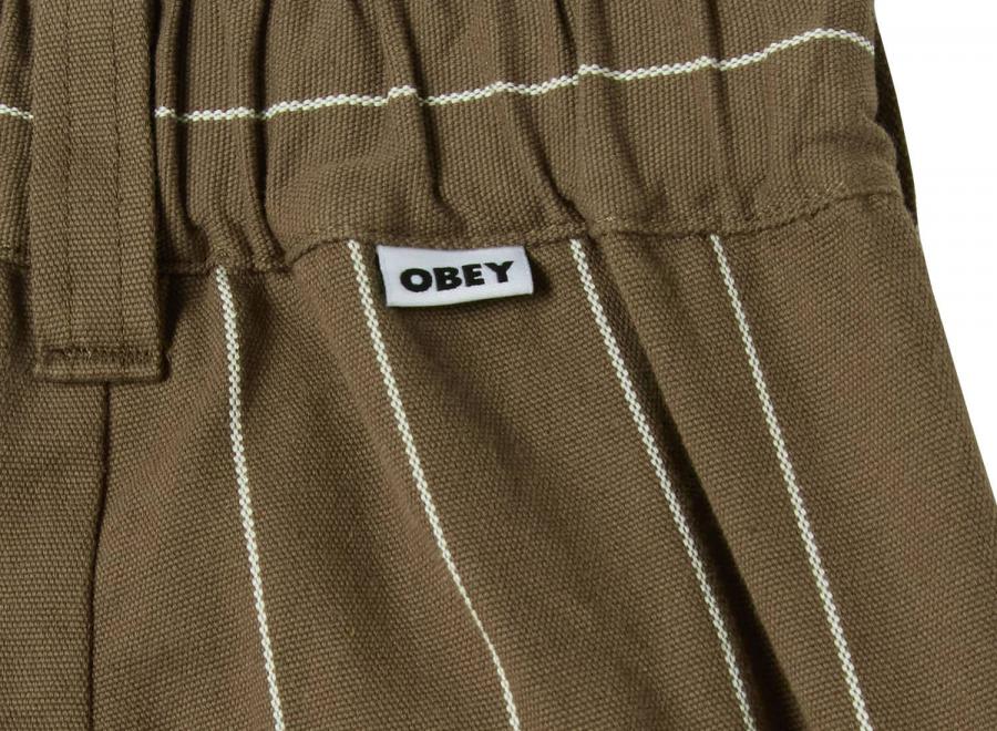 Obey Foster Stripe Pleated Short Canteen Multi 172100100 - Obey