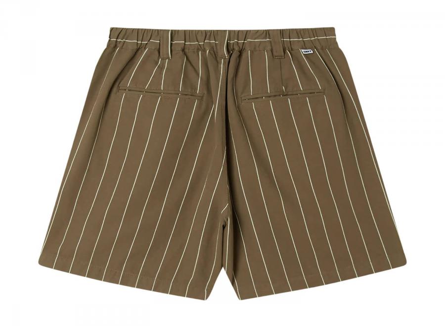 Obey Foster Stripe Pleated Short Canteen Multi 172100100 - Obey