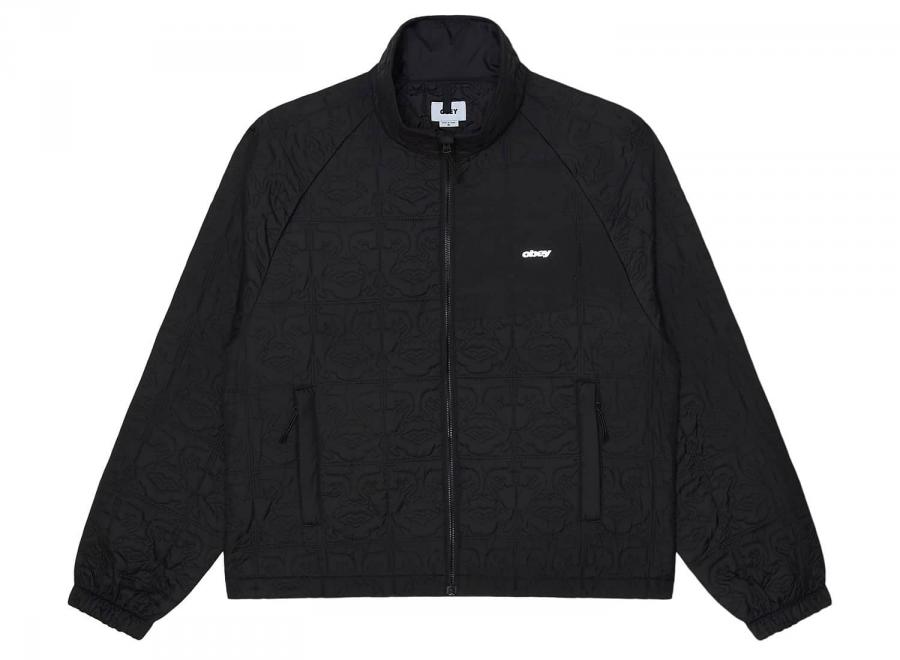 Obey Icon Quilted Jacket Black 121800629BLK - Obey