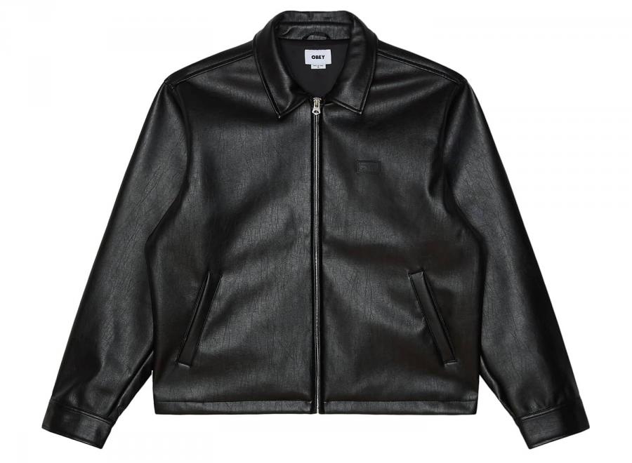 Obey Workman Pu Jacket Black 121800631BLK - Obey