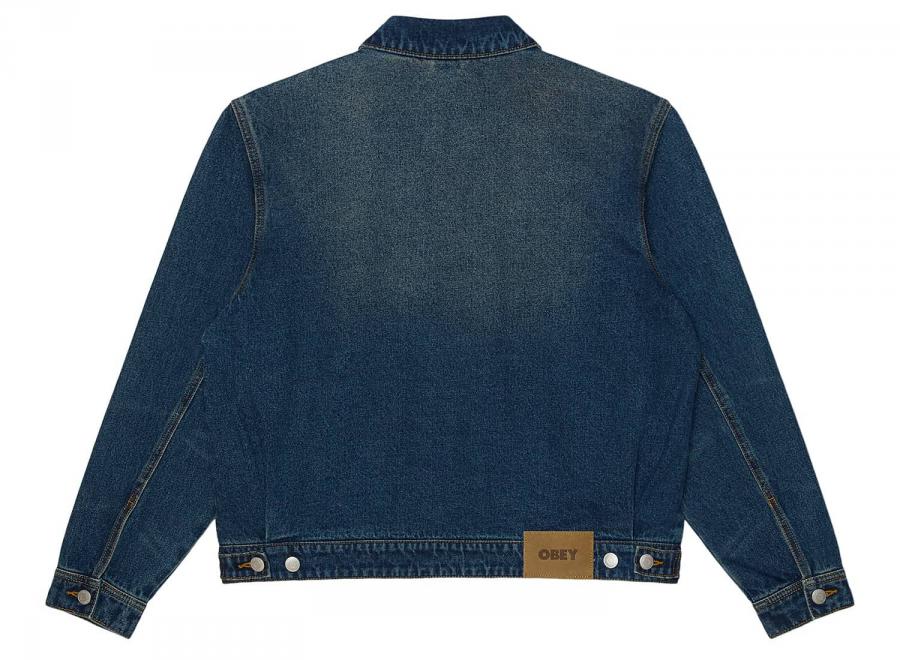 Obey Workshop Jacket Oil Stained Indigo 121800627OSI - Obey