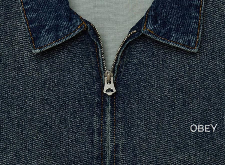 Obey Workshop Jacket Oil Stained Indigo 121800627OSI - Obey