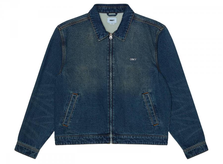 Obey Workshop Jacket Oil Stained Indigo 121800627OSI - Obey