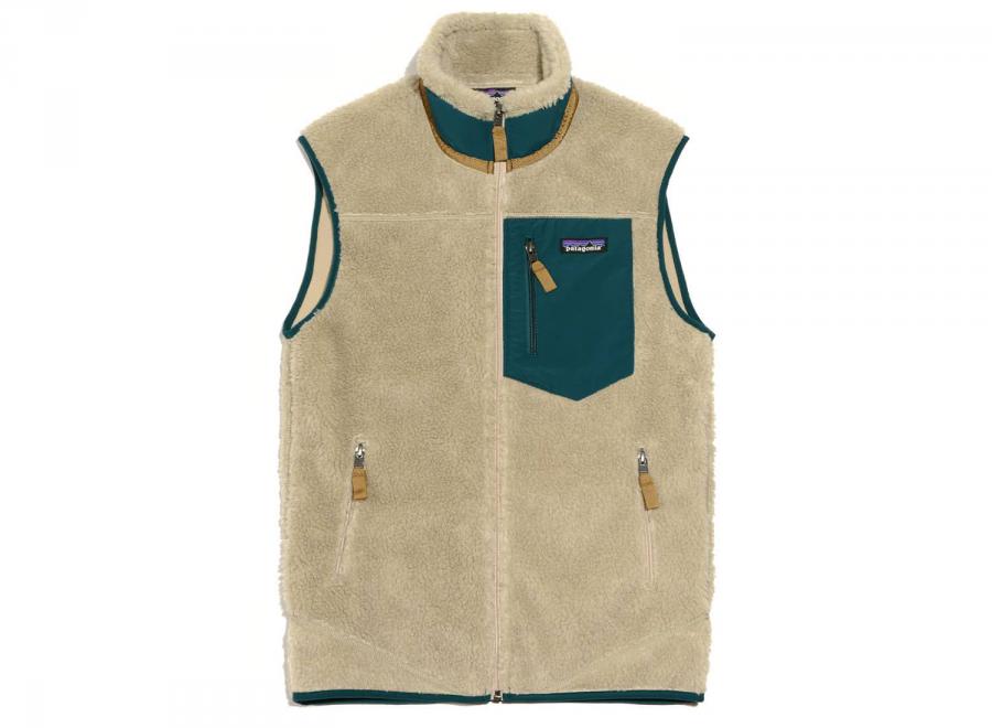 Patagonia Retro X Fleece Vest Pelican / Dark Borealis Green - Patagonia
