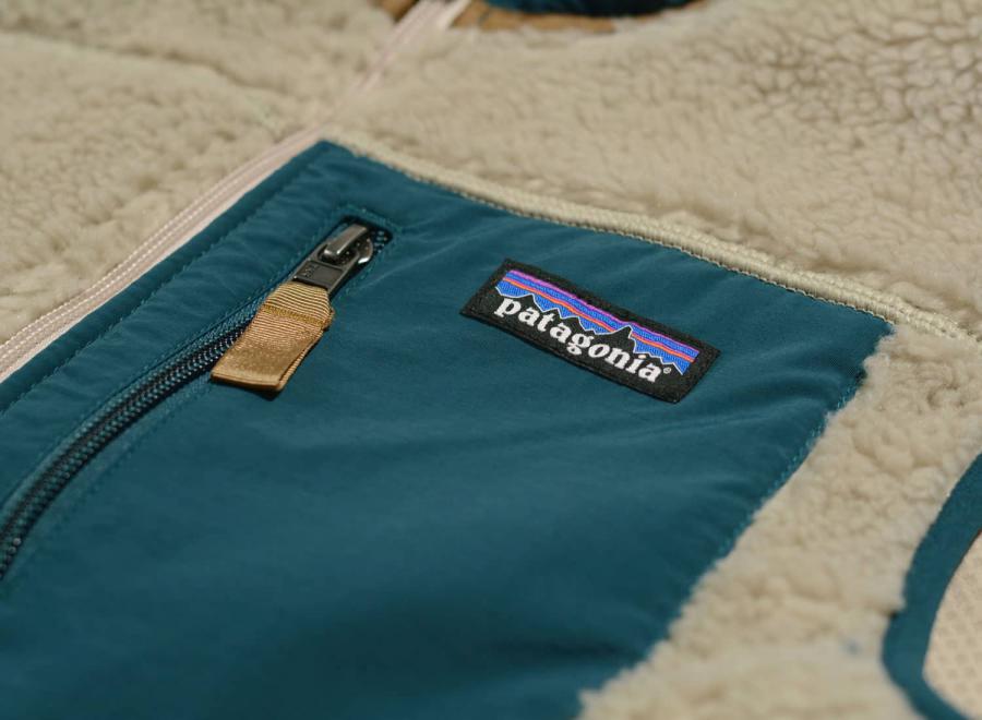 Patagonia Retro X Fleece Vest Pelican / Dark Borealis Green - Patagonia