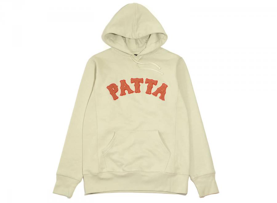 Patta Biker Logo Hooded Sweater Pelican - Patta