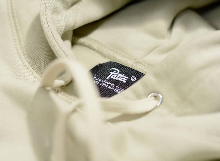 Patta Biker Logo Hooded Sweater Pelican - Patta