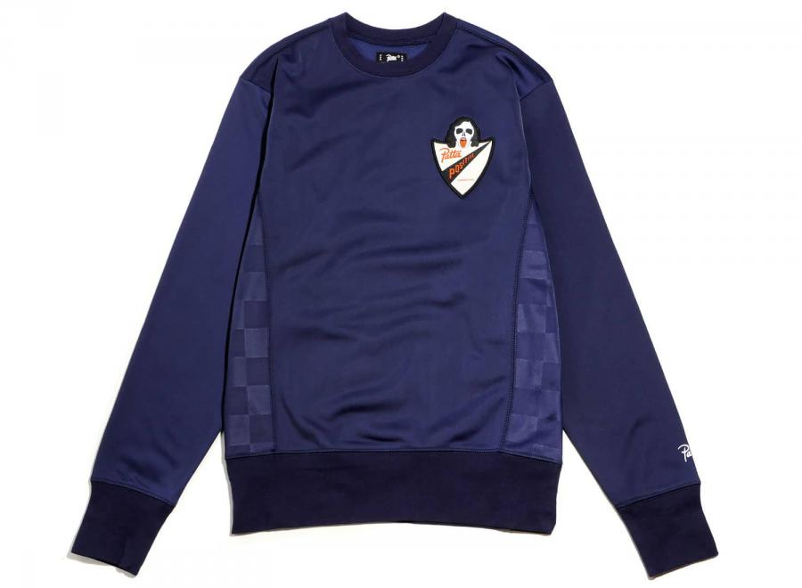 Patta Positivity Warm Up Crewneck Sweater Black Iris - Patta