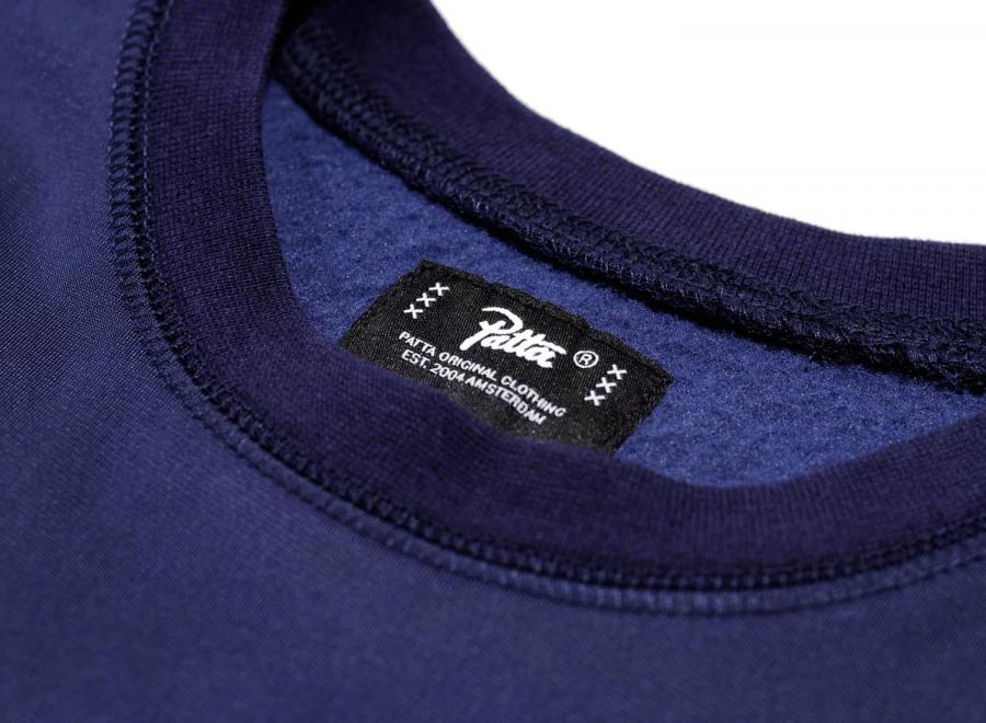 Patta Positivity Warm Up Crewneck Sweater Black Iris - Patta