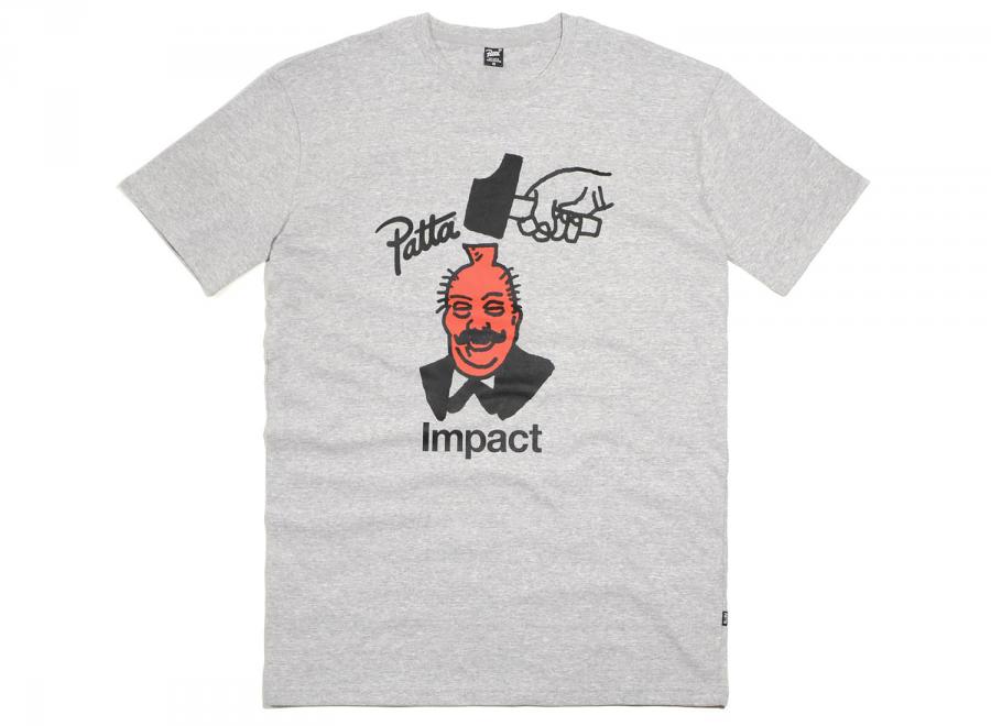 Patta Impact T-Shirt Melange Grey - Patta