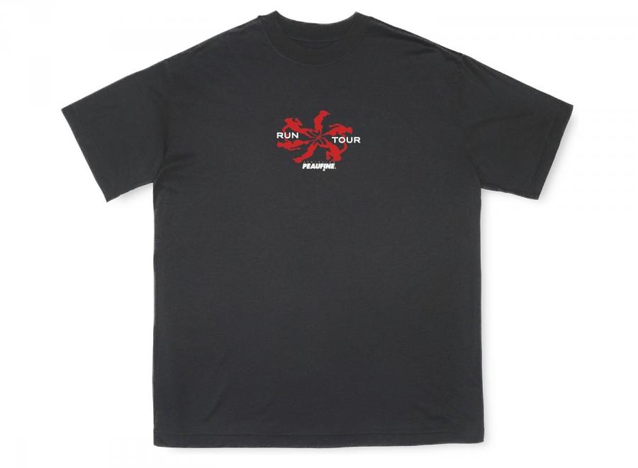 Peaufine Wood Tshirt Run Tour Anthracite - Peaufine