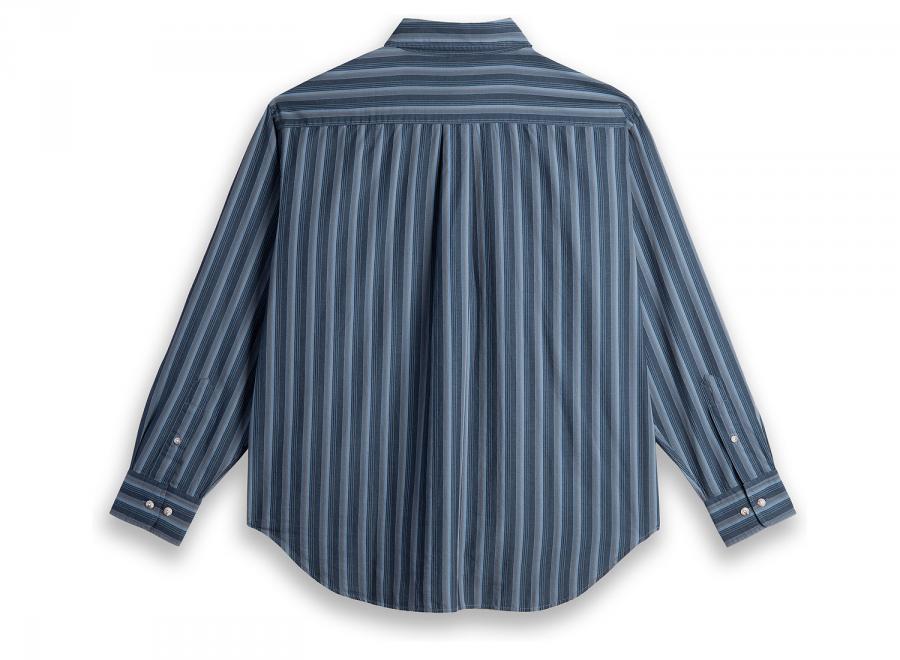 Polar Skate Co Ben Ls Shirt Blue Stripe - Polar Skate Co