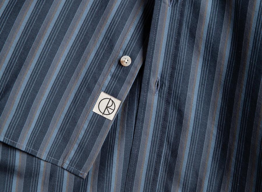 Polar Skate Co Ben Ls Shirt Blue Stripe - Polar Skate Co