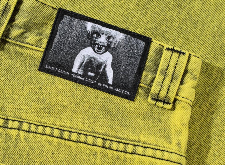 Polar Skate Co Big Boy Shorts Angel Child Lemon / Black - Polar Skate Co