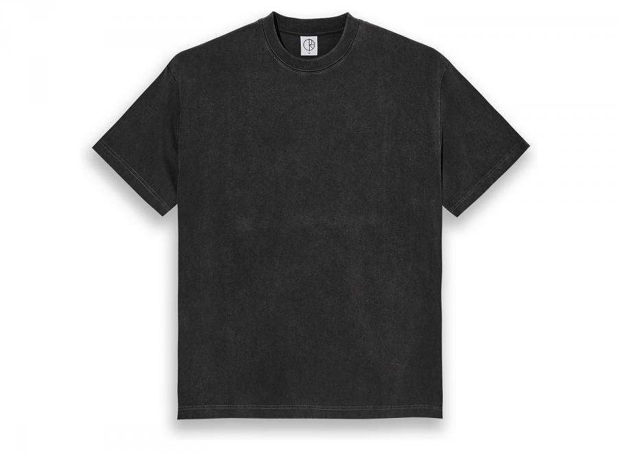 Polar Skate Co Contrast Tee Stroke Logo Silver Black/Black - Polar Skate Co