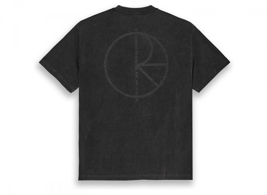Polar Skate Co Contrast Tee Stroke Logo Silver Black/Black - Polar Skate Co