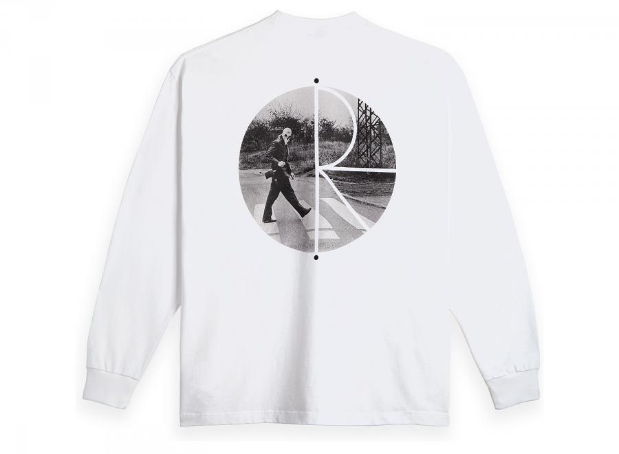 Polar Skate Co Fill Logo Ls Tee Klez Crossing White - Polar Skate Co