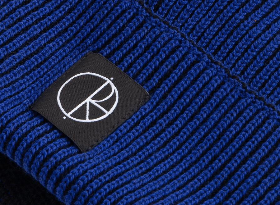 Polar Skate Co Lines Merino Beanie Egyptian Blue / Black - Polar Skate Co