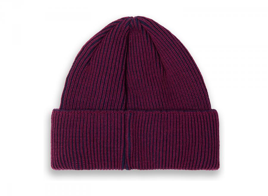 Polar Skate Co Lines Merino Beanie Wine / Navy - Polar Skate Co